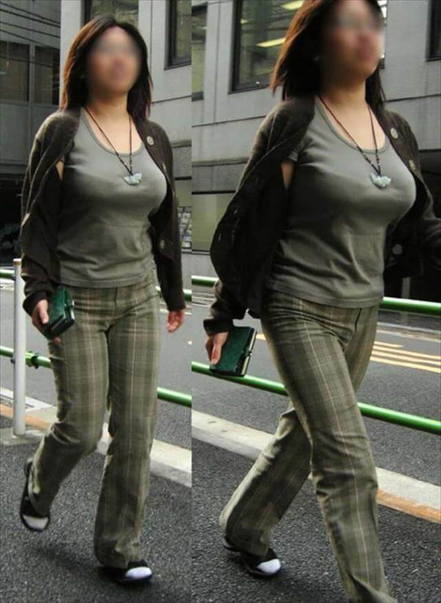 【着衣巨乳素人エロ画像】着衣なのに隠しきれないデカイ女性は歩いてるだけでオカズになるｗｗｗ-13