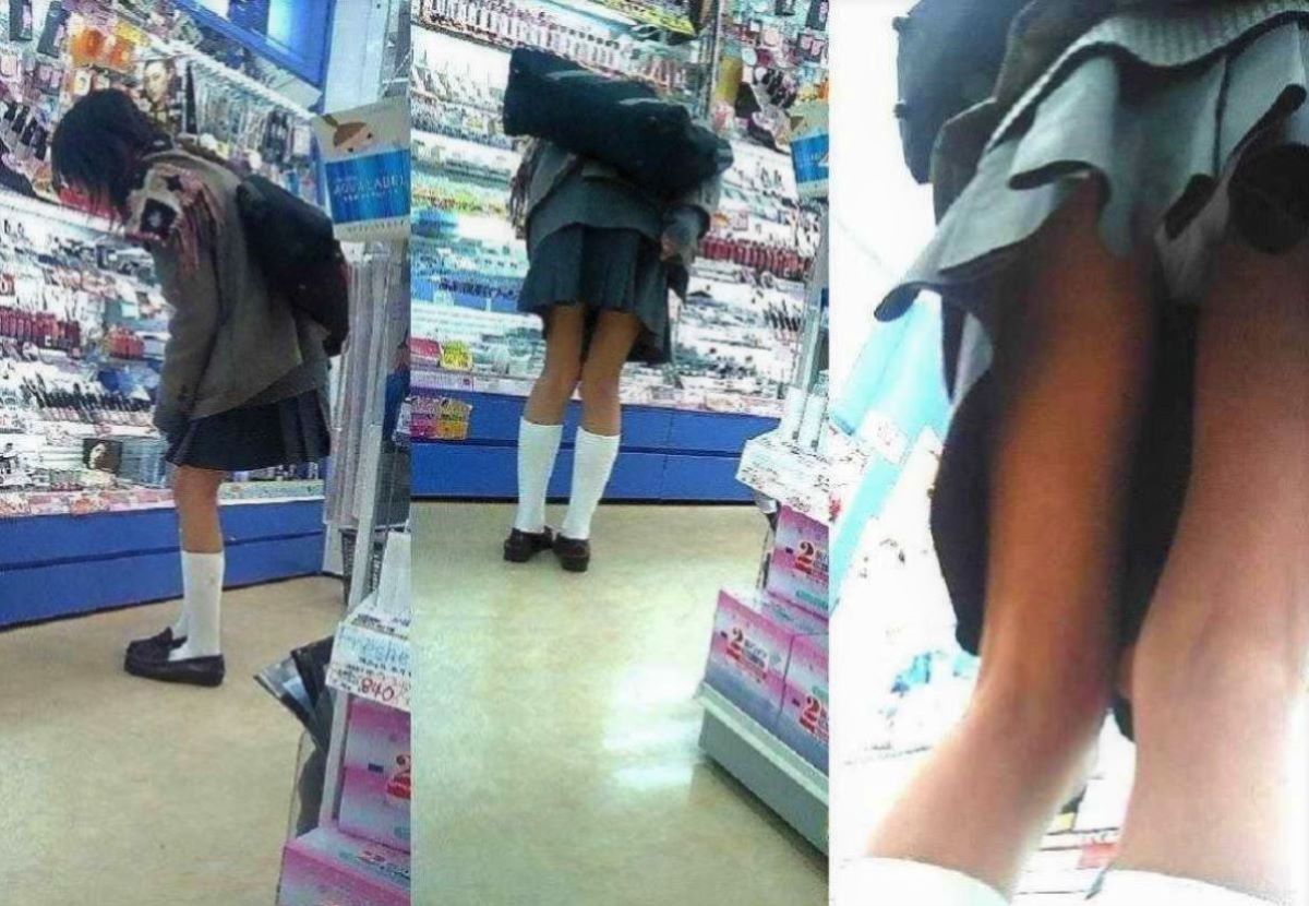 【JKパンチラエロ画像】イマドキの女の子のスカートから見えたパンツに思わず歓喜するｗｗｗ-09