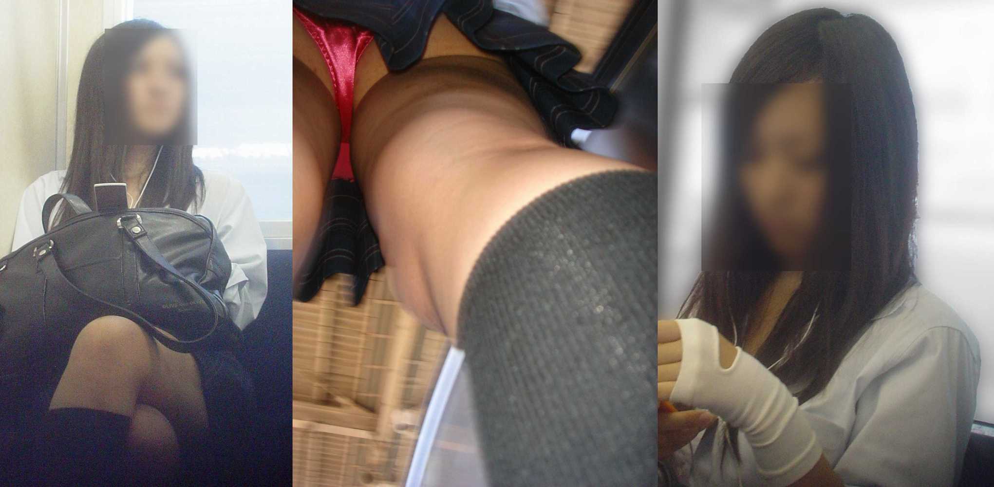 【JKパンチラ盗撮エロ画像】女子校生のスカート内はこんな感じ…パンツがモロ見えでムラムラｗｗｗ-13