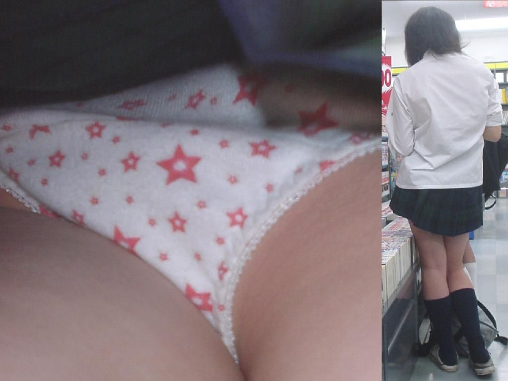 【JKパンチラ盗撮エロ画像】女子校生のスカート内はこんな感じ…パンツがモロ見えでムラムラｗｗｗ-14