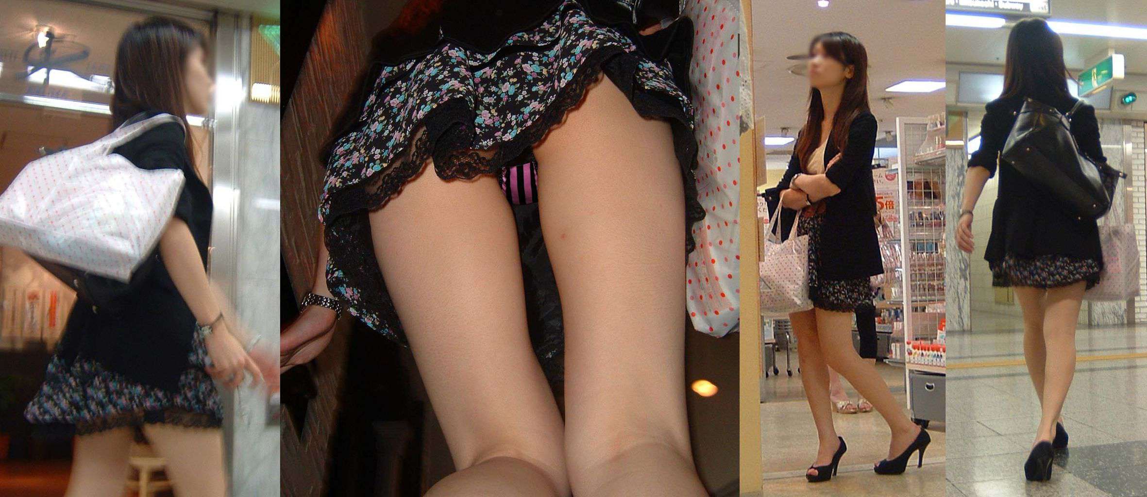 【逆さ撮り盗撮エロ画像】自分好みのスカート女性を物色…ストーキングしてローアングルで狙うｗｗｗ-20